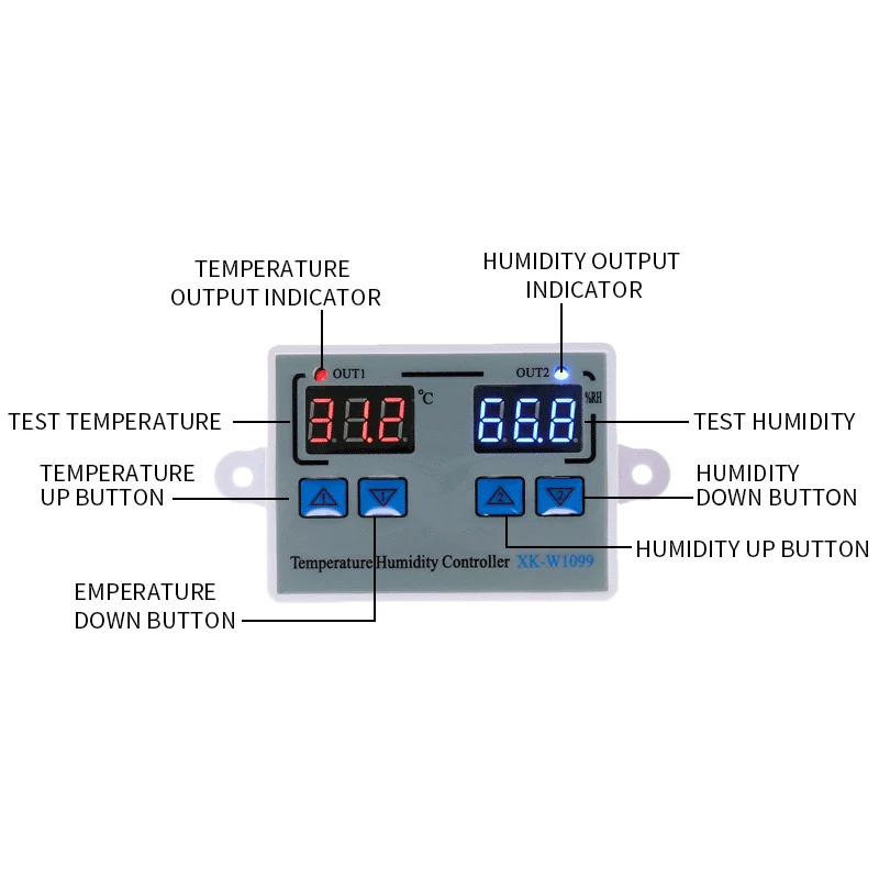 Digitalni Temperature In Vlažnosti Regulator Jajce Inkubator Termostat Vlažnosti Regulator Regulator Za Ogrevanje Hlajenje, Nadzor W1099