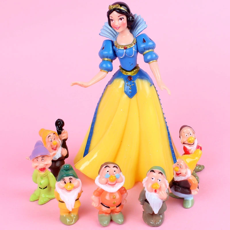 Disney Princesa Sneguljčica In Sedem Palčkov Kraljica Čarovnica Princes Slika Igrače Pvc Model Lutke Za Dekleta, Otroci Darilo Za Rojstni Dan