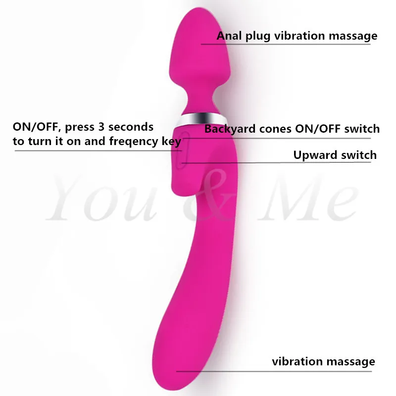 Dvojno AV Vibratorji Sex Igrače za Žensko USB Polnilne Čarobno Palico Massager G-Spot z vibriranjem Dildo Analni Vibrator Seks Odraslih Izdelka