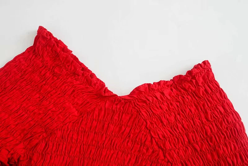 Elegantne ženske slash neck majica 2020 poletje moda ženske bombaž srajce ženska polna rdeča elastičnost bluze dekleta chic