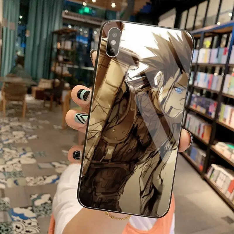 Final Fantasy VII FF7 Anime po Meri Mehko Telefon Primeru Kaljeno Steklo Za iPhone 11 XR Pro XS MAX 8 X 7 6S 6 Plus SE 2020 primeru
