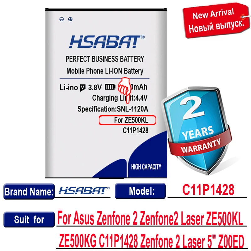 HSABAT 4400mAh C11P1428 Baterija za Asus Zenfone 2 Zenfone2 Laser ZE500KL ZE500KG Zenfone 2 Laser 5
