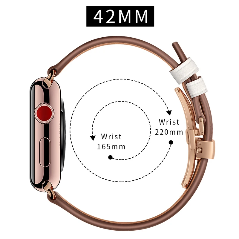 Iwatch band metulj Zaponka deployant sponke pravega usnja watchband za Apple Watch band serije 4/3/2 trak za pametno gledati