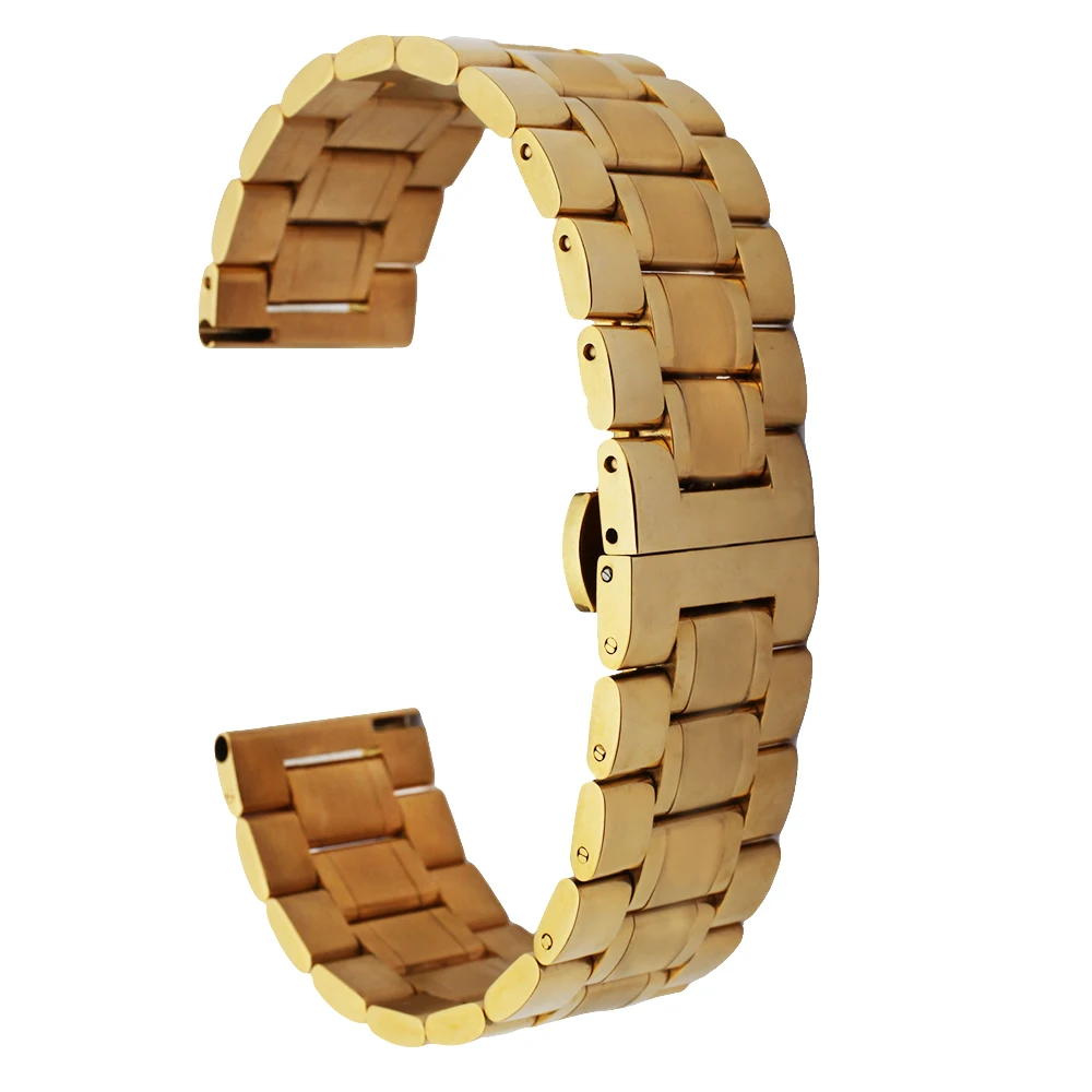 Iz nerjavečega Jekla Watch Band 20 mm 22 mm za TAG Heuer Hitro Sprostitev Kovinski Trak Zanke Zapestje Pas, Zapestnica Črna Srebrna Zlata + Orodje