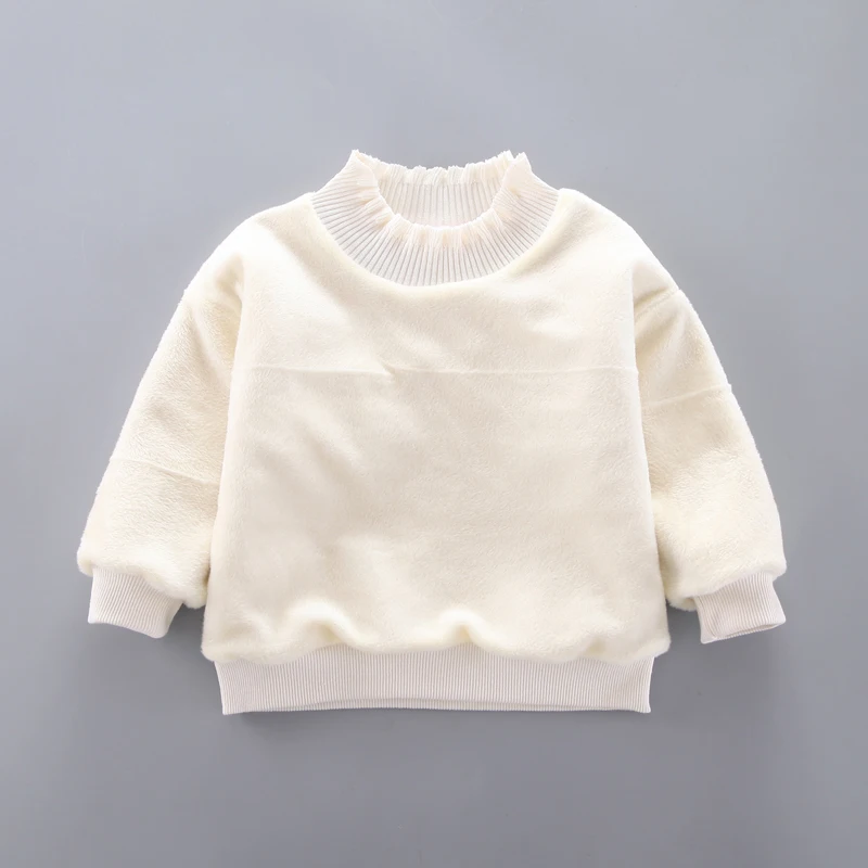 Jeseni, Pozimi Toplo dekle suknjič vrhovi Sweatshirts pletenje Coat Plus žamet Debel Otrok Pulover korejskem slogu Praznična oblačila