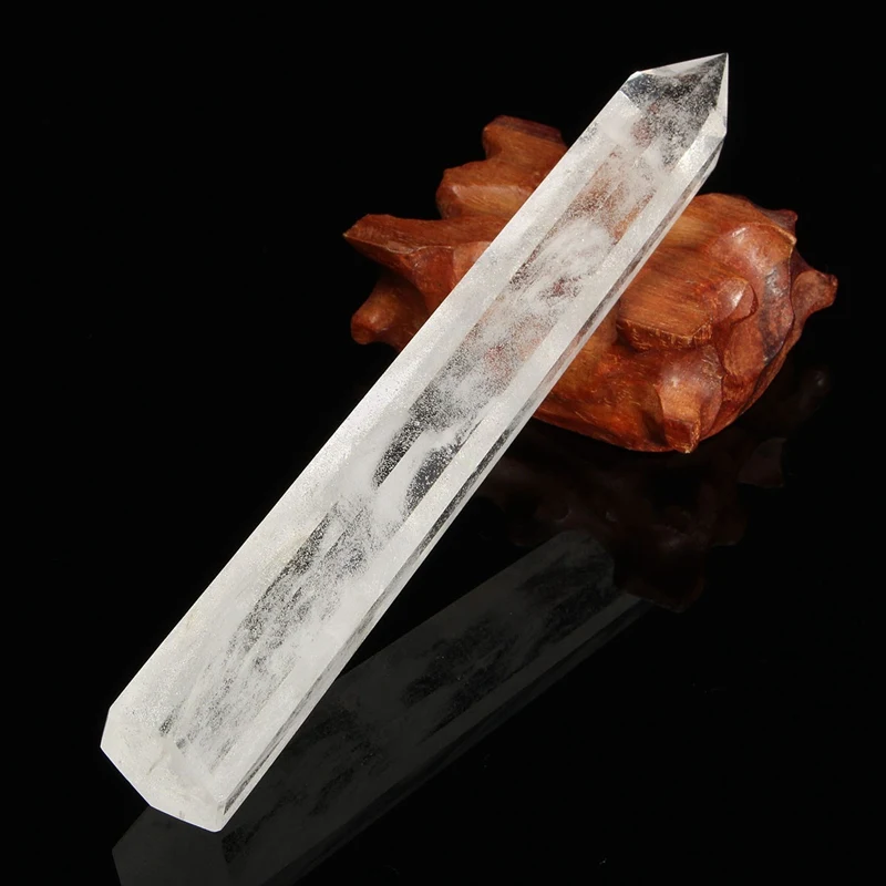 KiWarm Velike Naravne Pregleden Naravnih Jasno Quartz Crystal Wands Reiki Healing Home Dekoracijo DIY Ročno Kristalno Obrti