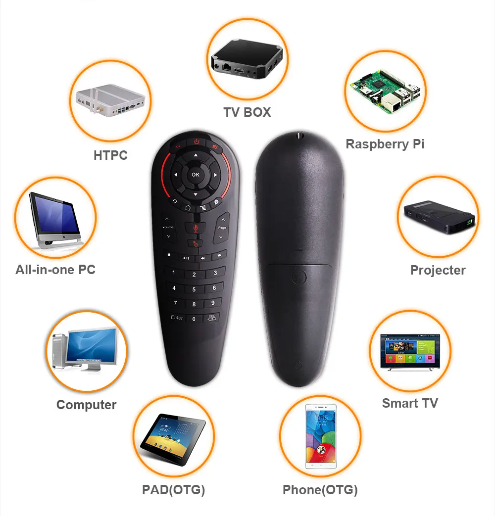 L8star G30 Daljinski upravljalnik 2.4 G Brezžični Telefonski Zraka Miško 33 tipke IR učenje Žiro Zaznavanje Smart remote za Igre za android tv box