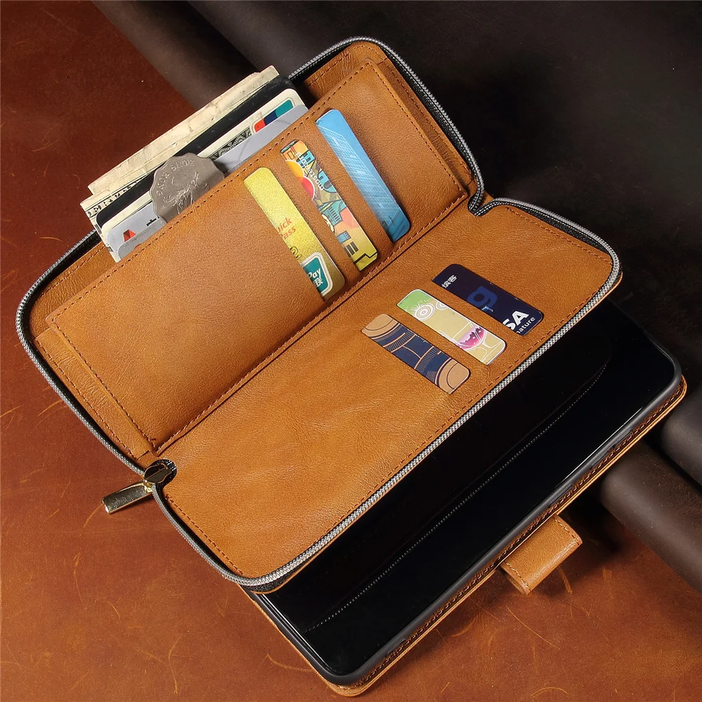 Luksuzni Usnja Flip Denarnice Zadrgo Magnetno Ohišje Za iPhone Mini 12 11 Pro XS Max XR X 7 8 6 6s Plus SE 2020 Sim Telefon Kritje Vrečko