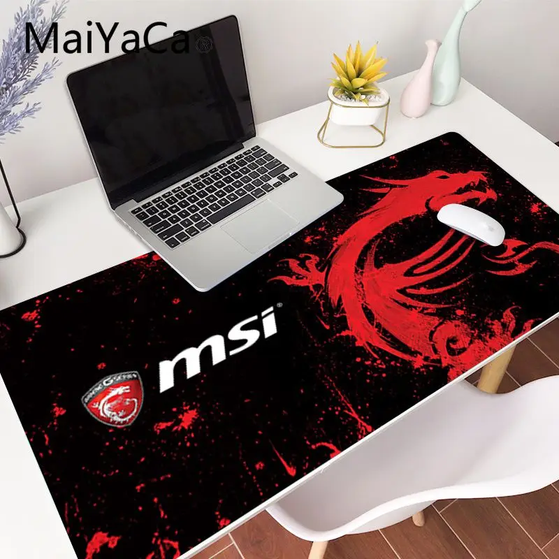MaiYaCa MSI Zmaj Logotip ozadje Urad Miši Igralec z Miško Pad velike mouse pad računalnik Laptop Notebook mat za igre na srečo mousepad