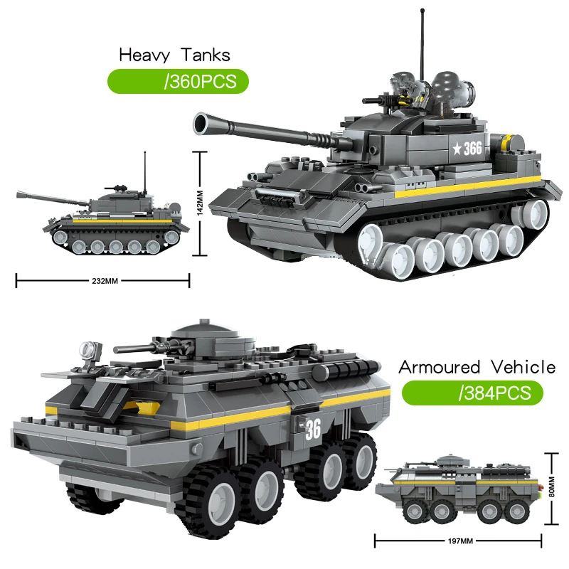 Mesto Vojaške Serije nemški Light Tank Model gradniki Oklepna Vozila Opeke Orožja WW2 Vojsko Vojakov Otrok Igrača Darilo