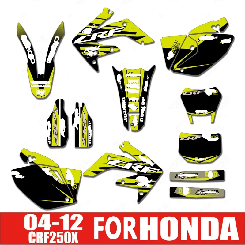 Motorno kolo, Grafike, Ozadja, Nalepke Nalepke Komplet za Honda CRF250X CRF 250X 2004-2012 2006 2007 2008 2009 2010 2011 2012