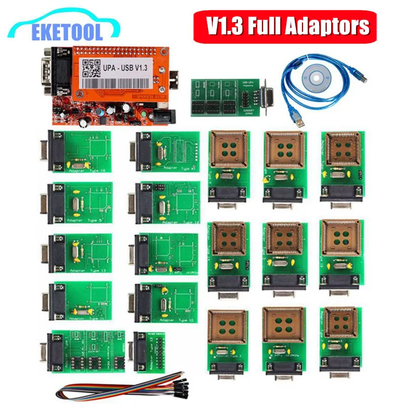 Najnovejši UPA USB Serijska Programer V1.3 Zeleno Adapter Full Auto ECU Chip Tuning UUPROG EEPROM-V1.3 ECU Programer Adapterji