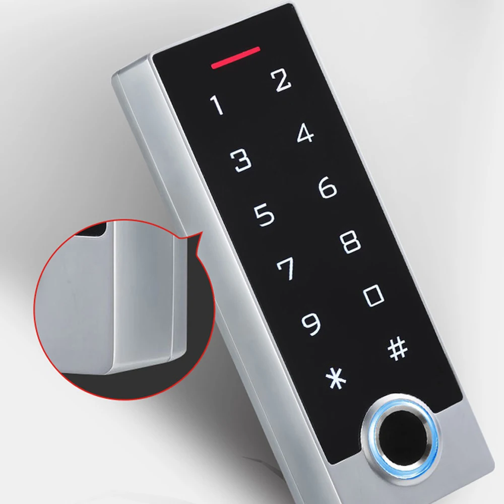 Nepremočljiva Dotaknite Kovinske 125khz RFID bralnik Prstnih Nadzor Dostopa do Elektronsko Zaklepanje Vrat, Električni Vrata Odpirač W/ Osvetlitev 10000 uporabnik