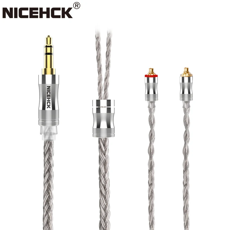 NiceHCK C24-3 Nadgradnjo Žice 24 Jedro Silver Plated Baker Slušalke Kabel 3,5 mm/2,5 mm/4.4 mm MMCX/NX7/QDC/0.78 2Pin za ST-10s YTAO