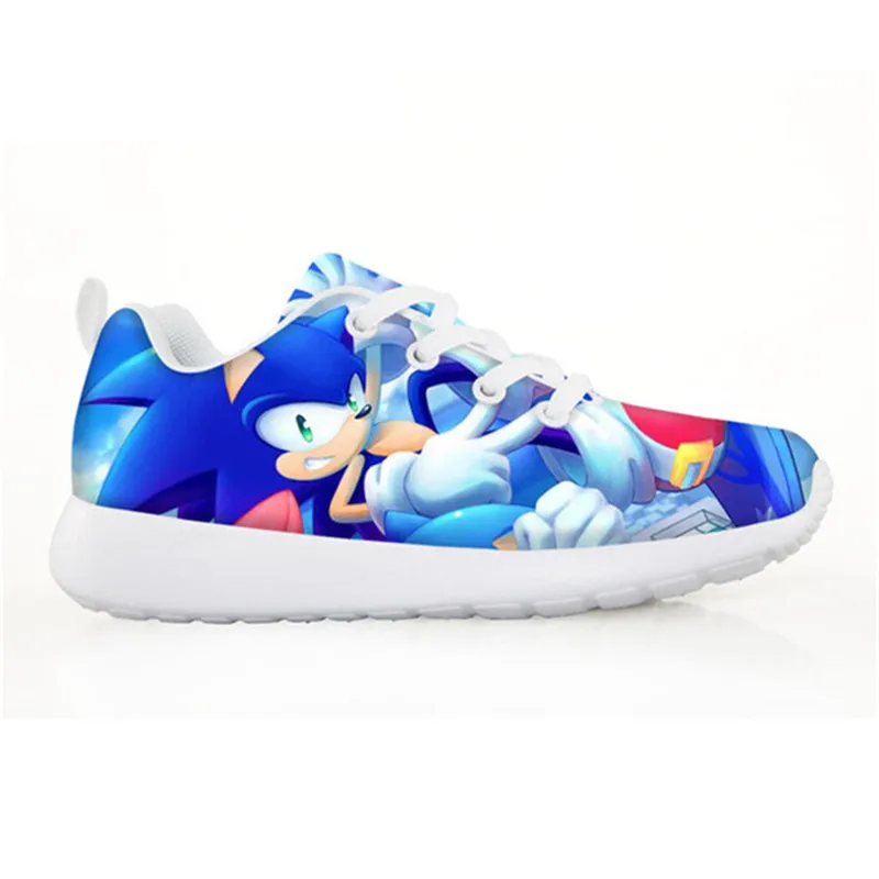 Nopersonality Otroci Čevlji za Otroke Fantje Dekleta Dihanje Sonic Hedgehog Ravno Superge Srčkan Risanka Športni Čevlji