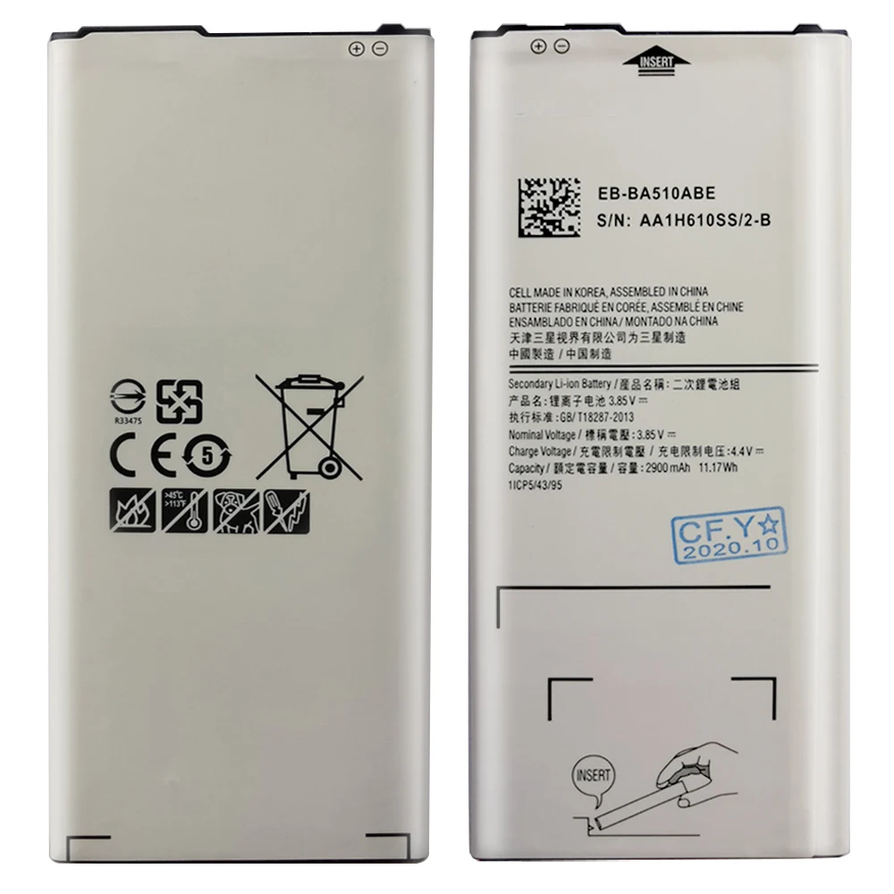 Nov Telefon Baterija Za Samsung Galaxy A510 A5 2016 Original Visoka Zmogljivost Bateria Zamenjava Za A510F A510M A510FD