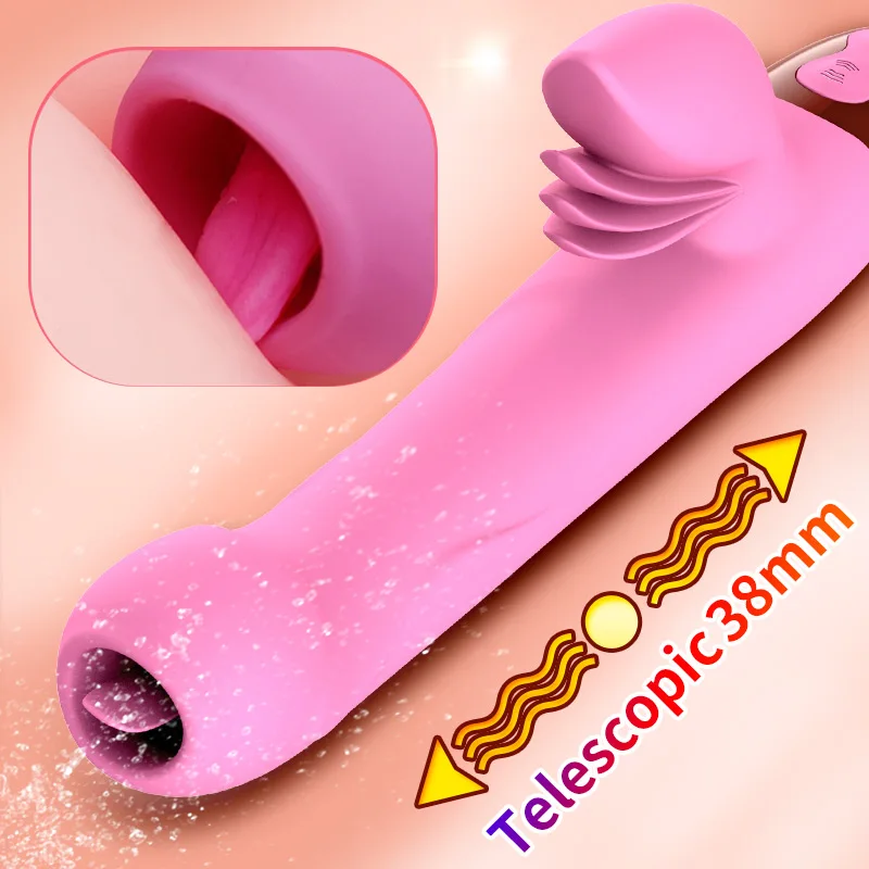 Novi Vibrator Rabbit Vibrator Sex Igrače Za Žensko Teleskopsko Ogrevanje Klitoris Stimulator AV Palico Massager Igrače za Odrasle