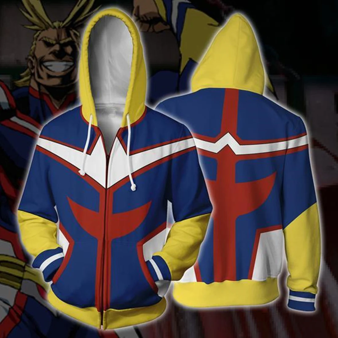 Novo 2019 3D Moj Junak Univerzami Hoodies Moški Modni Priložnostne Anime Moški pulover s kapuco Cosplay Kostum Majica Ulične Zadrgo Top Jakna