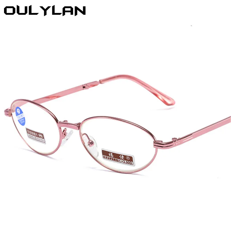 Oulylan Ženske Zložljiva Obravnavi Očala Proti Modra Svetloba Daljnovidnost Očala Ženske Ultralahkih Presbyopia z Dioptrije Plus +2.5