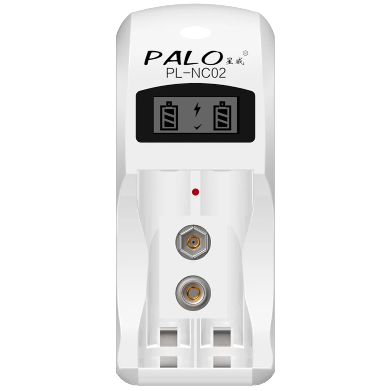 PALO 2pcs 9V Polnilne Baterije NI-MH 300mah+Inteligentni Polnilec Za 1,2 v NiCd, NiMh AA / AAA Polnilne Baterije