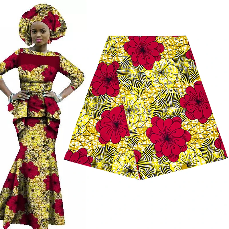 Poliester Afriki Nigerijski Tiskanje Tkanine Mozaik Pravi Vosek Tissu Šivanje Ženska Obleka Obrti DIY Tekstilnega Materiala, Dobro Ceno