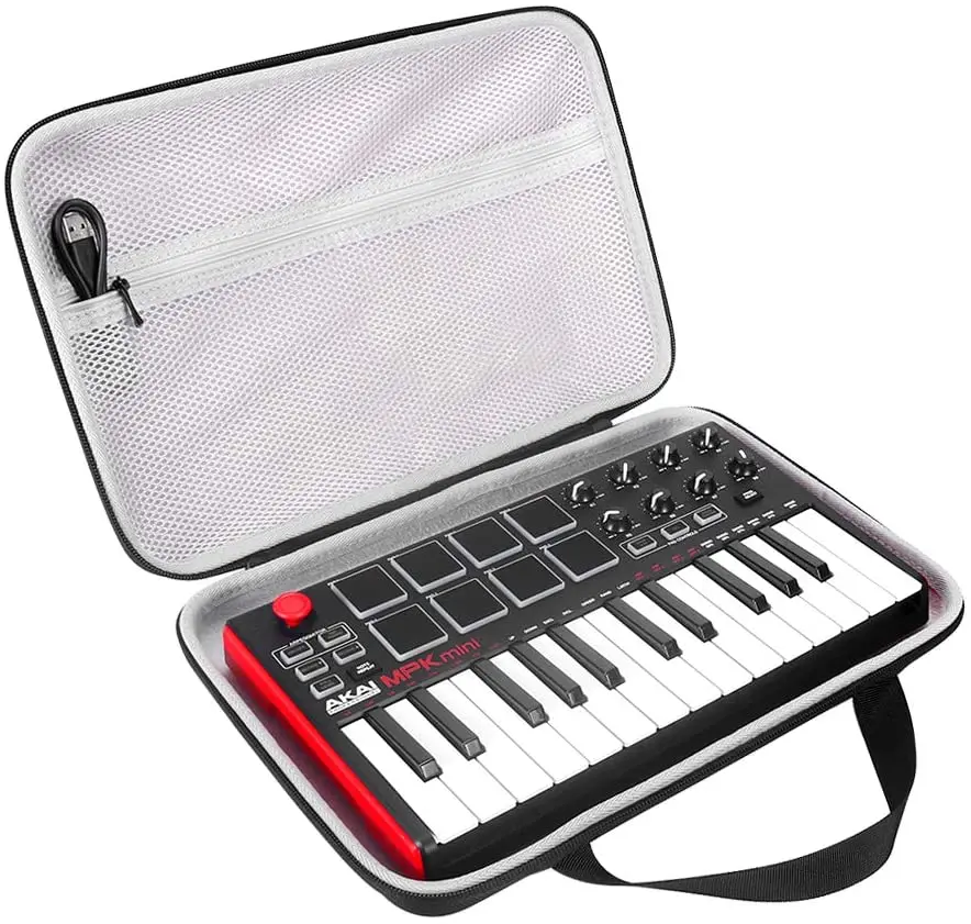 Potovanja Trdi kovček za Akai Strokovno MPK Mini MKII | 25-Ključ Ultra-Prenosni USB MIDI Boben Pad & Tipkovnice Krmilnika