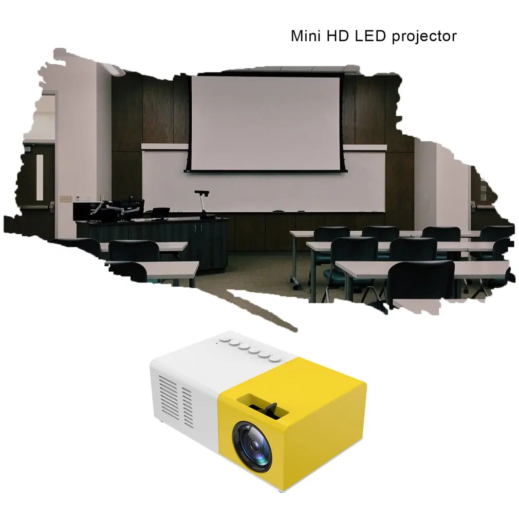 Prenosni Projektor 3D HD LED za Domači Kino Kino 1080p HDMI USB Avdio Projektor Yg300 Mini Projektor Camara Masanori