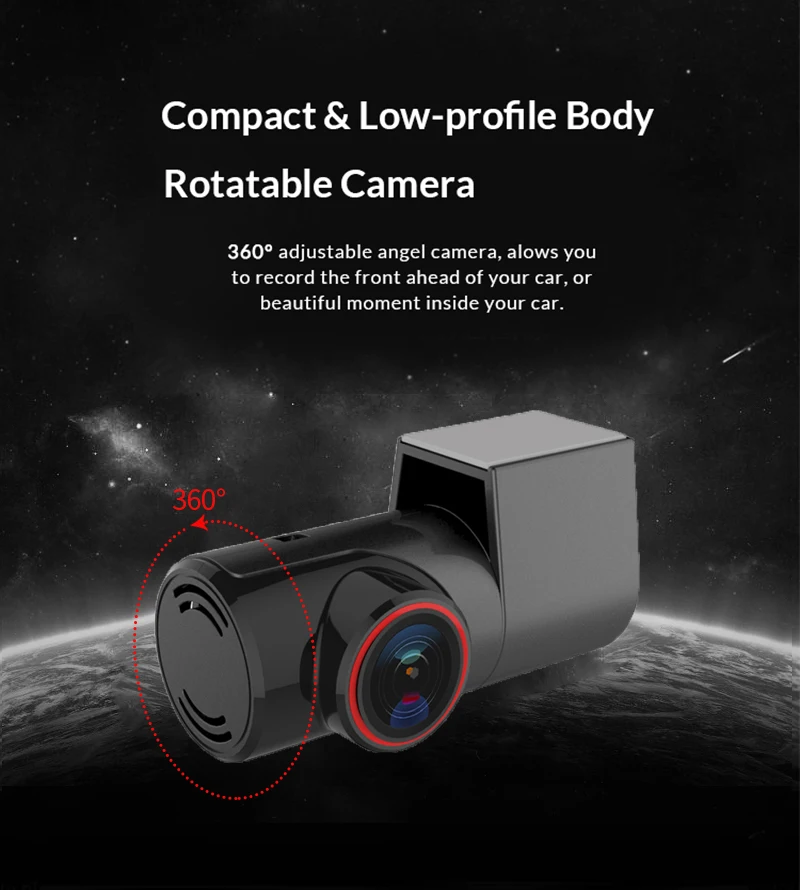 Sameuo U700 Dash kamera spredaj in Zadaj WIFI 2K 1080P Avto DVR kamera dash auto video Snemalnik night vision app 24H Parkiranje Zaslon