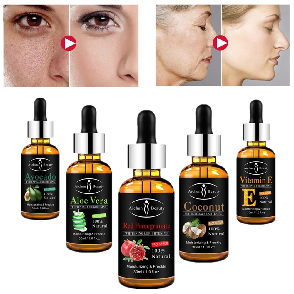 Serum Serije Vitamin E Beljenje Vlažilne Bistvo Aloe Vera Neguje Anti-Aging Podjetje Pomirja Popravila Bistvenega Pomena Za Nego Kože Obraza