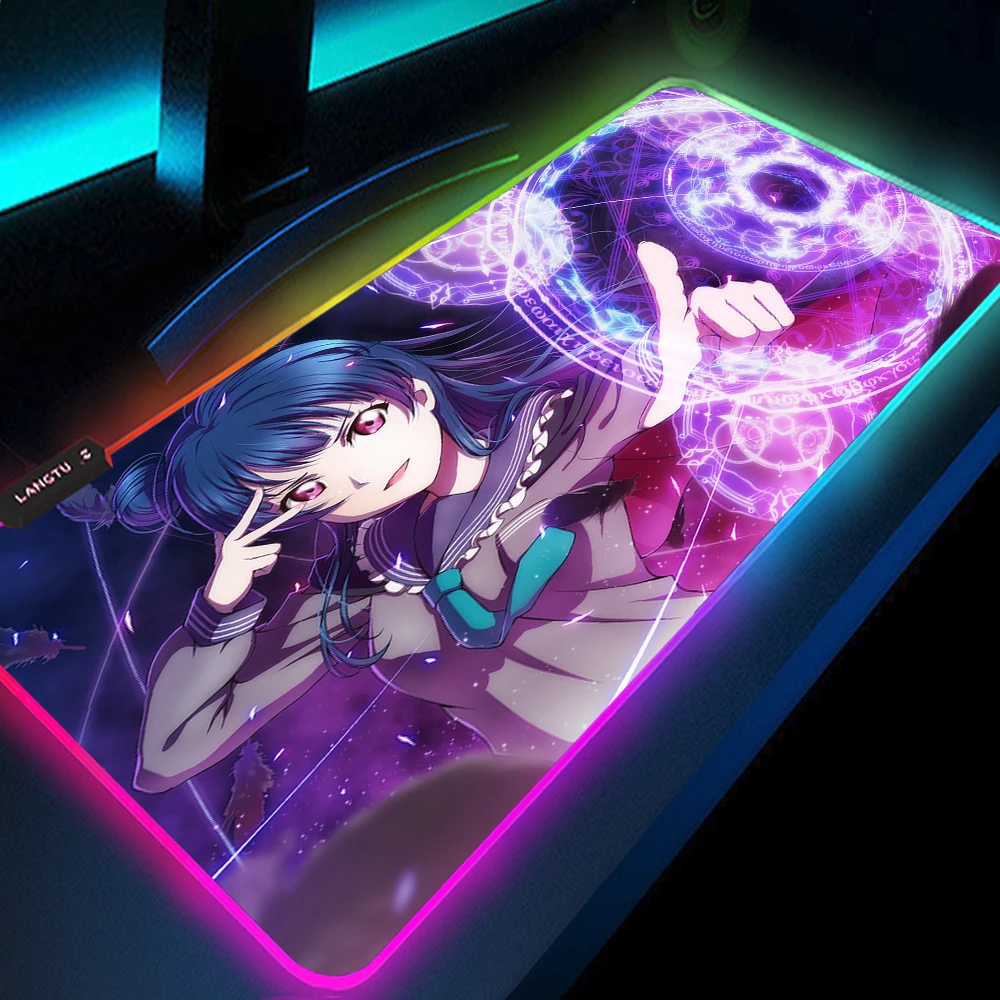 Shadow vrata ljubezni mouse pad anime pc gamer dekle dodatkov srčkan kawaii iger na srečo stvari rgb slipmat preprogo led računalnik mat