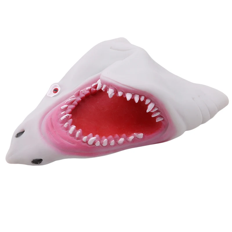 Shark Strani Lutkovno Rokavice Mehko Vinil Živali Glavo Slika Živo Otroci Igrače Model Darila