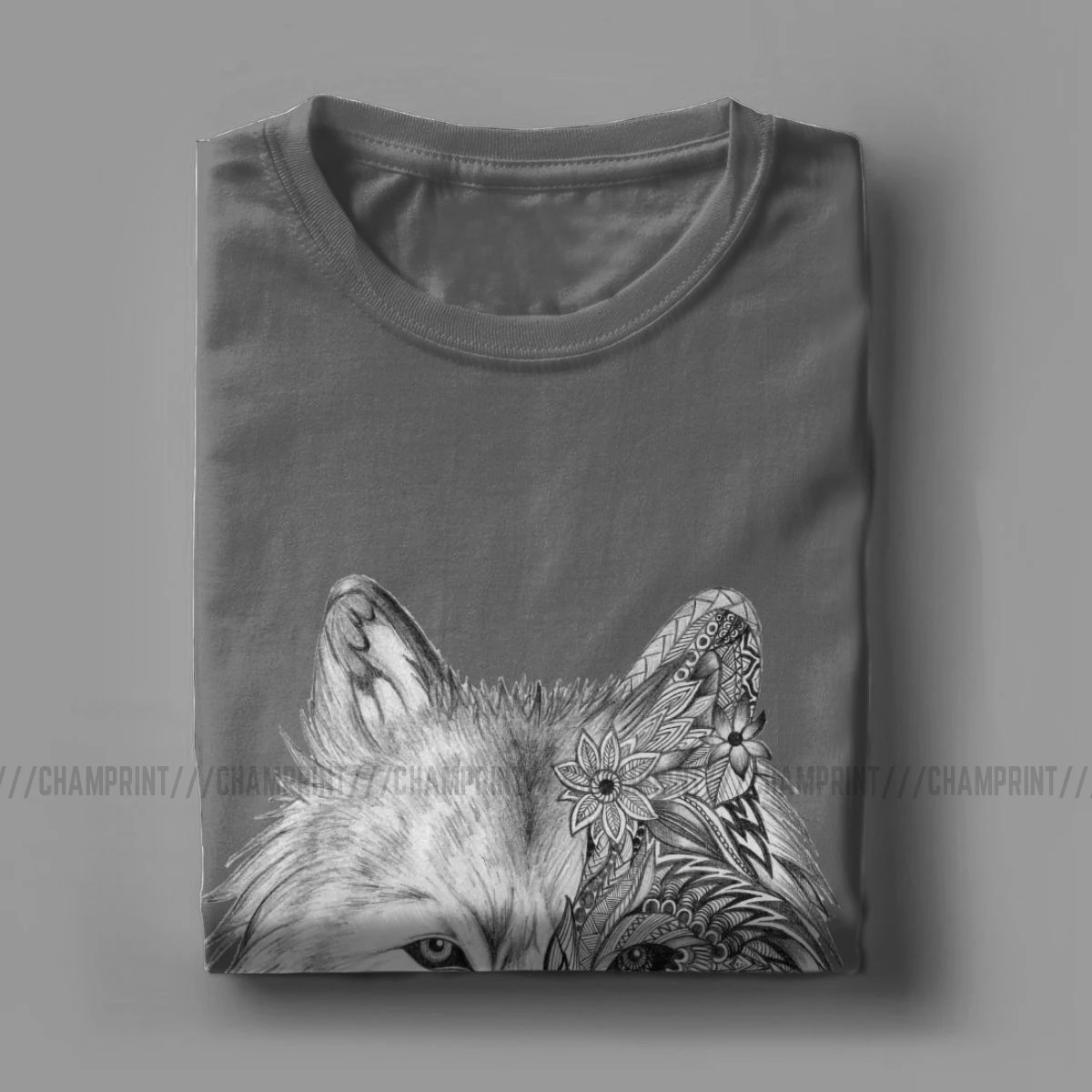 Sivi Volk T-Majice Moške Živali Volkovi Divje Živali Ustvarjalne Bombaž Tees Crewneck Kratek Rokav T Shirt Izvirna Oblačila