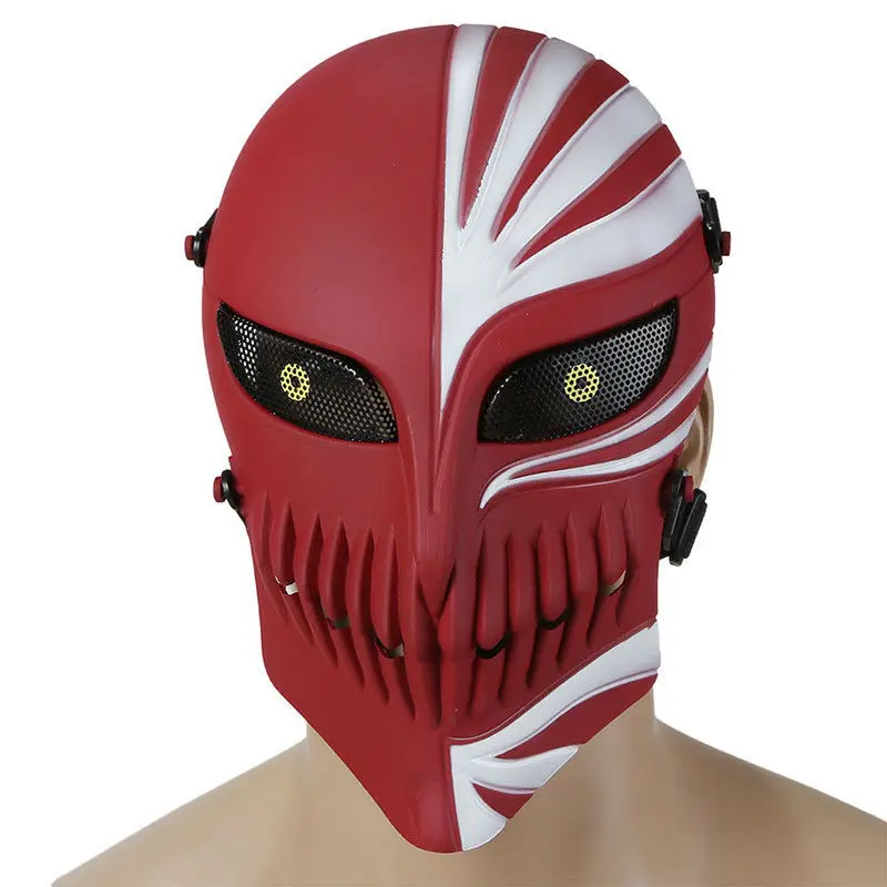Smrt Ichigo Kurosaki Belilo Poln Obraz Taktično Masko Lobanja, Cosplay Halloween Wargame Vojaške Vojske Airsoft Paintball Maske