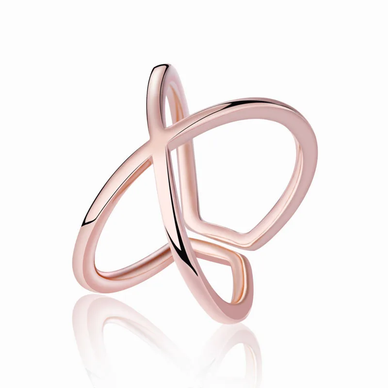 Spodbujanje moda preprost križ design ženski 925 sterling srebro ženske prst stranka prstani, nakit prstan poceni darilo