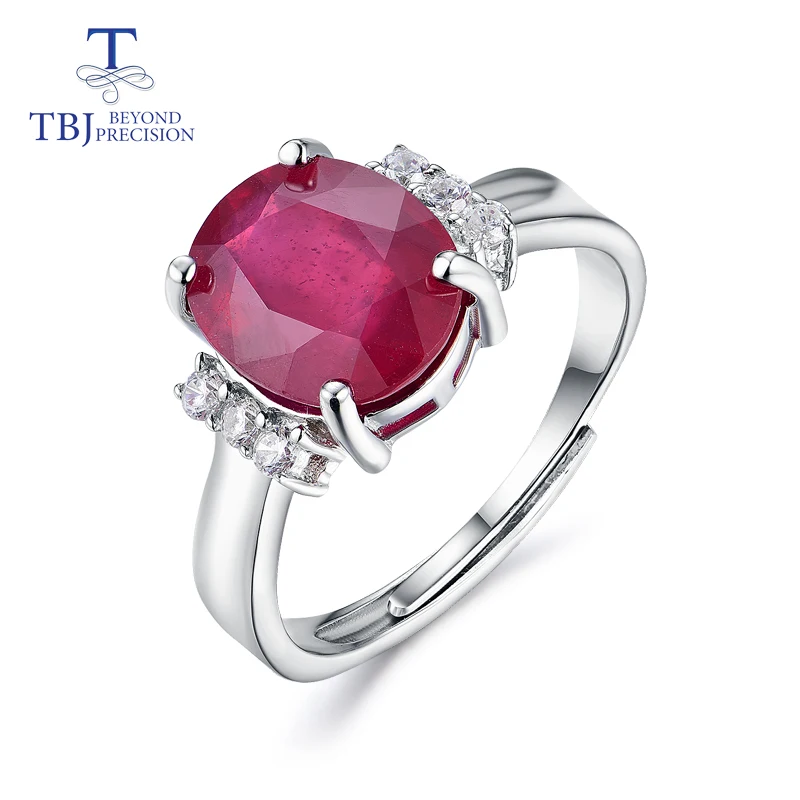 TBJ,Ruby obroči naravni gemstone ovalne 9*11 mm 925 sterling silver fashion globe nakit za dekleta poroka & darilo za rojstni dan