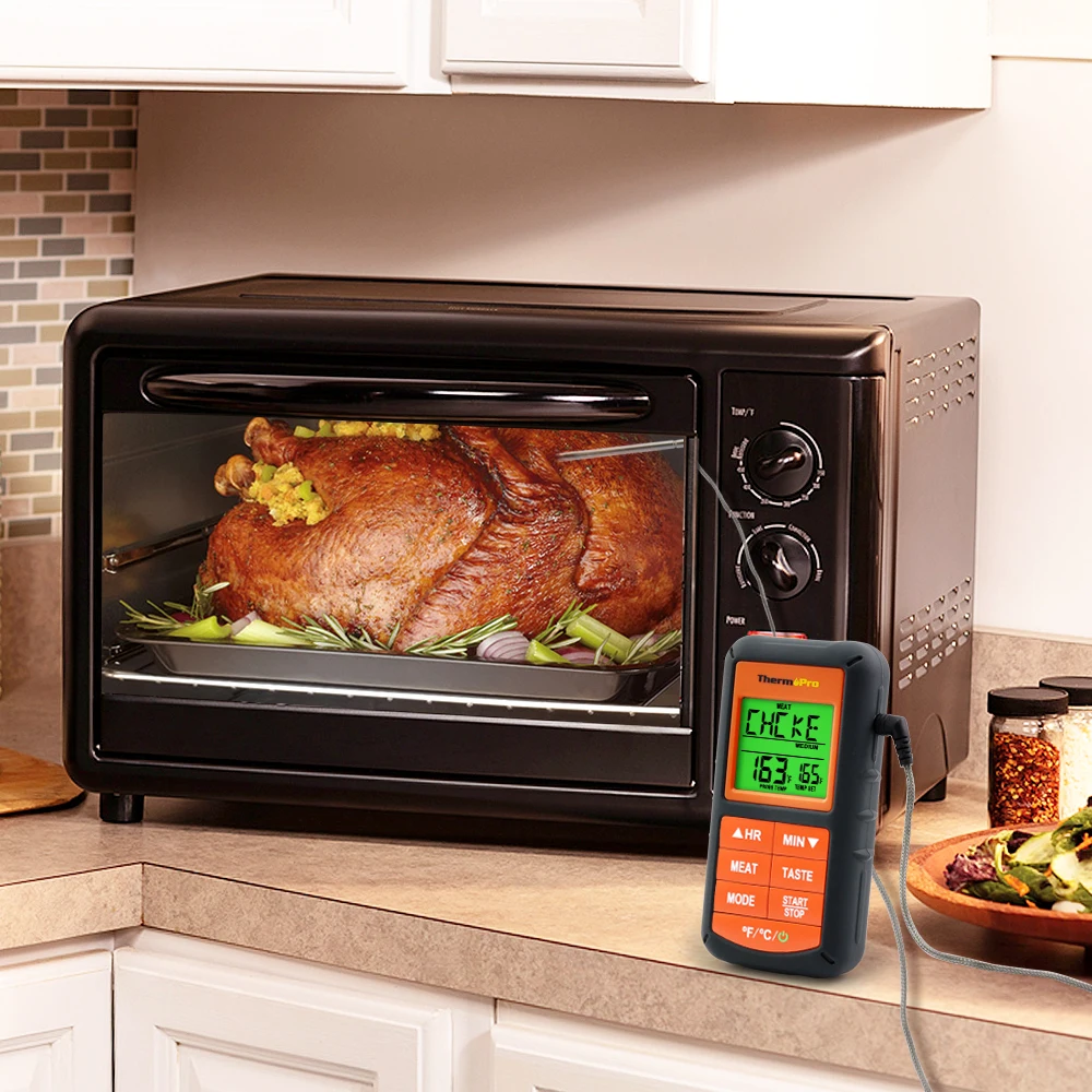 ThermoPro TP06S Digitalni Kuhinja, Kuhanje Termometer Eno Sondo Hrane, Mesa Termometer s Samosprožilcem/Alarm za Temperaturo Za peko na žaru