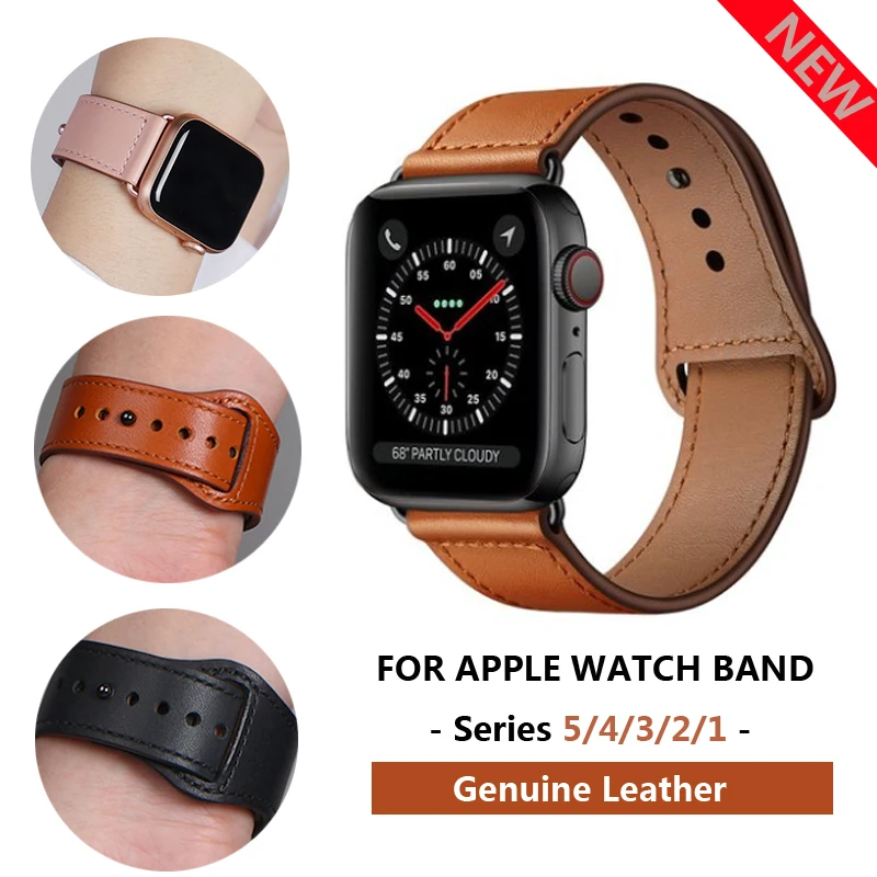 Trak za pulseira apple watch pasu 5 4 3 42mm 38 mm 40 mm 44 mm usnje šport visoke kakovosti correa za apple iWatch zapestnica pasu