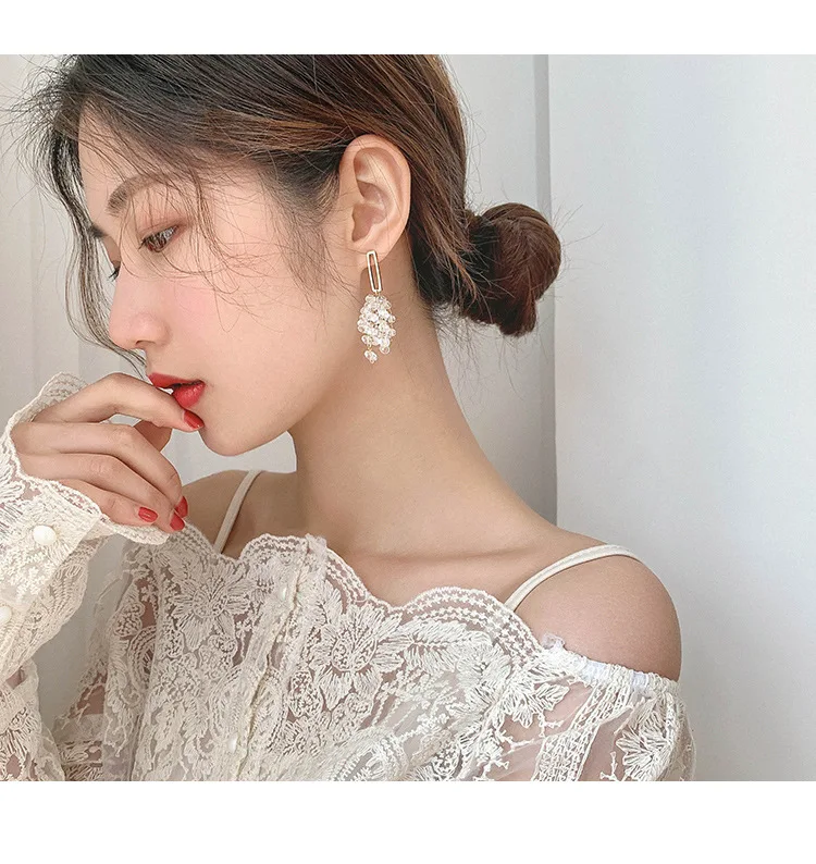 Uhani za Ženske Dolgo Kristalno Baker Ženske Modni Uhani Trendovski Nakit 2020 Debelo korejski Moda