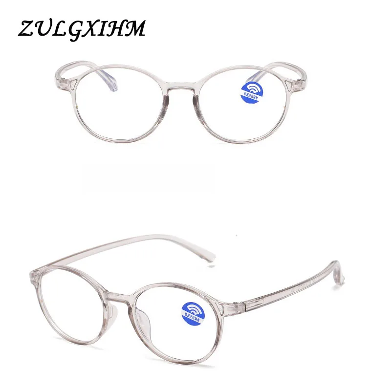 Ultralahkih TR90 Letnik Krog Obravnavi Očala Moški Ženske Presbyopic Unisex Očala Anti-Modra Svetloba Bralec Očala+ 0+100