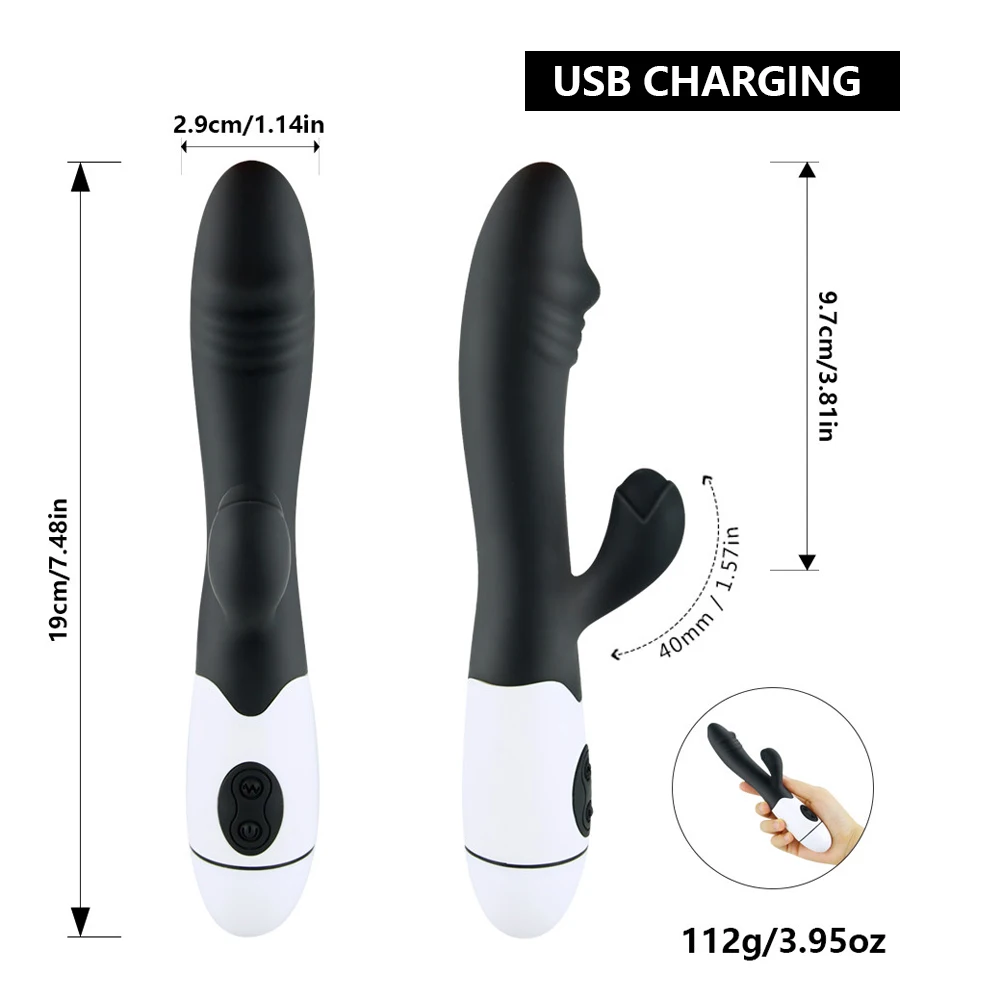 USB G-Spot Vibrator Sex Igrače za Žensko, Dildo, Vibrator Rabbit Vaginalne Klitorisa massager Realističen Penis Oralni Seks, Erotično Igrače