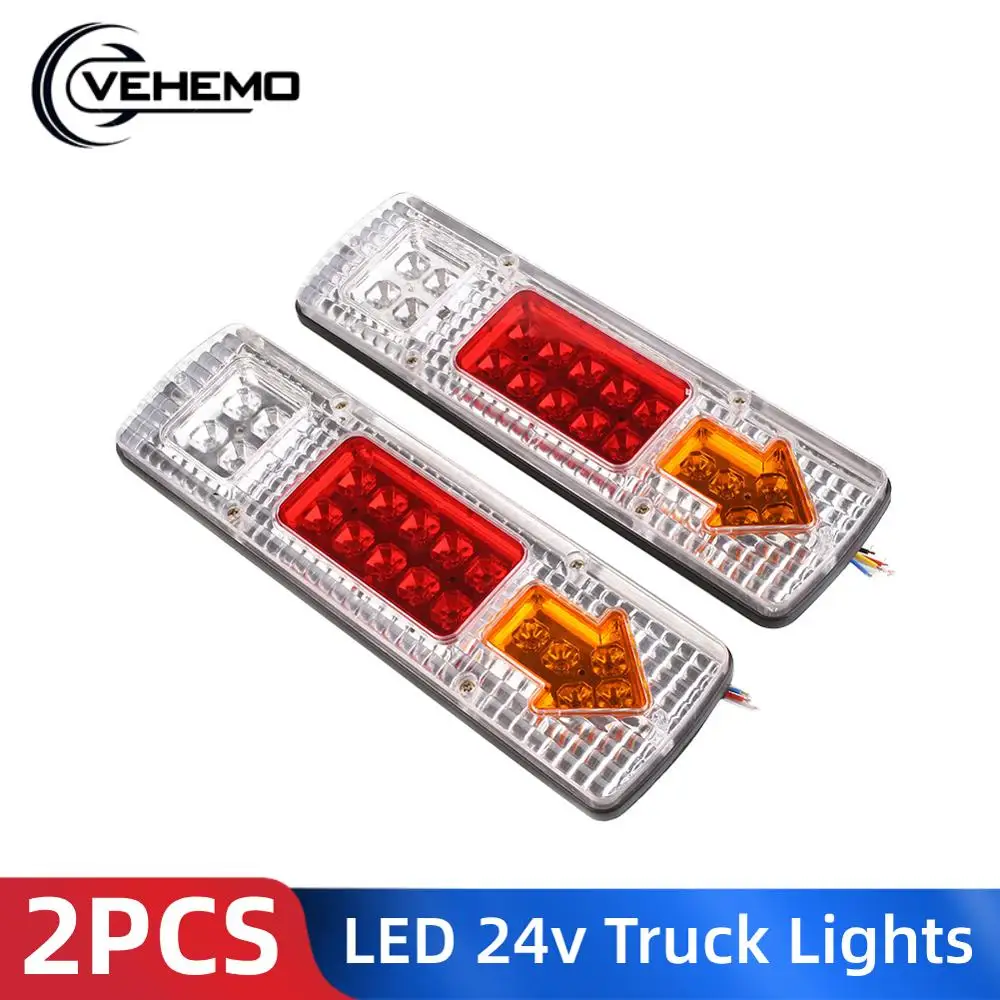 Vehemo 2PCS 24v LED Tovornjak priklopnika luči Par Luč signalna luč Del Pribor 24 v tovornjak LED strani marker svetlobe