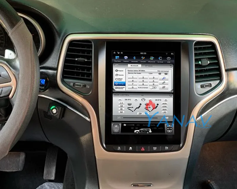 Vertikalni zaslon Android sistem Avtomobilski stereo sistem Tesla radio predvajalnik Za JEEP Grand cherokee-2016 avto avdio video predvajalnik