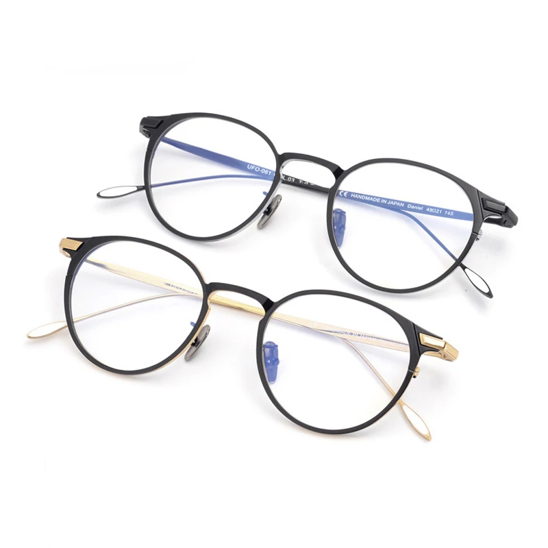 Vintage Čistega Titana Očala Okvir Moških Krog Luksuzne Blagovne Znamke Recept Kratkovidnost Optičnih Očal Okvir Očal Ženske Očala