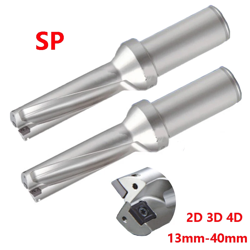 Visoka Kakovost SP 2D 3D 4D U vaja 13mm 40 mm Indeksiranih Drill Bit Kovin, CNC Vrtalni 14 mm 20 mm 25 mm Natančnost standardni električni Vrtalni