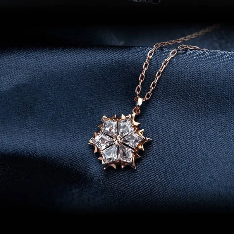 Visoka kakovost swa novo lepo snežinka romantično in sladko zvezda oblike žensk ogrlico, ki za rojstni dan, darilo za punco, nakit