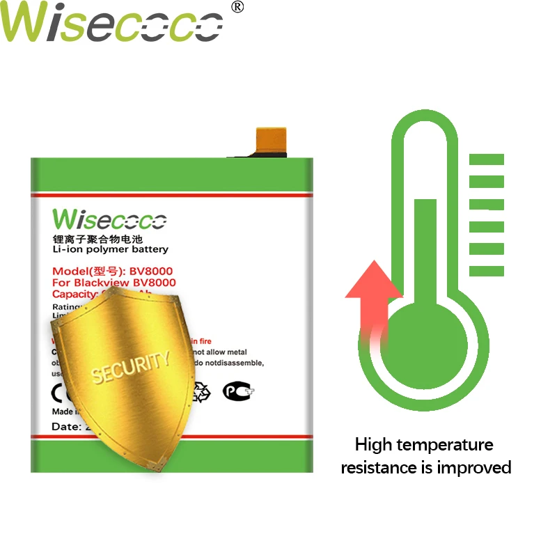 WISECOCO 6750mAh Baterija Za Blackview BV8000/ BV8000 Pro Visoke Kakovosti Mobilni Telefon Baterija+Številko za Sledenje