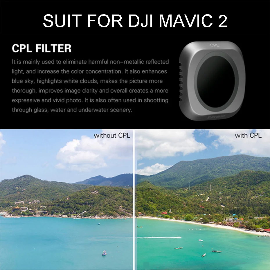 Za Mavic 2 Pro Brnenje ND8 Filter/CPL/UV Zaščitno folijo Fotoaparat Filter Set Za DJI Mavic 2 Pro Optično Steklo, objektivi, Oprema