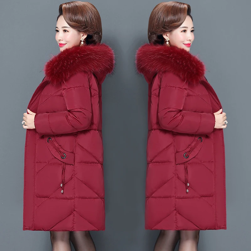 Zimska jakna ženske, nove do leta 2020 korejski ženski plašč mid-dolžina velikosti M-6XL žensk navzdol oblazinjeni suknjič slim oblazinjeni jakno
